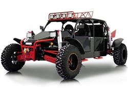 Fully assembled BMS Sniper EFI 1500cc 4-Seater Dune Buggy; 108 HP; 5 Speed with Reverse; 85 mph; Shaft Driven; Winch/Tow Hitch/Stereo/29" Mammoth Tires/Full LED Lighting/Electronic Power Steering