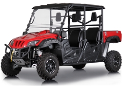 CARB Approved! BMS  4-Seater COLT 700 LSX 4S 700cc 4 Seater UTV EFI ECU 43hp, Electric Power Steering, 2WD/4WD Switchable, Automatic CVT P/R/N/L/H, 4 Wheel Disc Brakes, Bluetooth/Dual Speakers/MP3/Radio, Double Windshield, Hard Roof