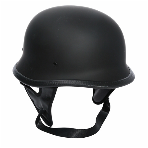 DOT Approved Half Helmet German, Black, Matte Black, Carbon Fiber. Free ...