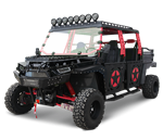 100% Assembled BMS "THE BEAST" 1000cc 4 Seater Side by Side UTV, VTWIN EFI Engine, Electronic Power Steering, 81 HP,  2WD/4WD w/ Lock Differential, Automatic CVT P/R/N/L/H, 4 Wheel Disc Brakes, Front electric winch, Rear tow hitch, LED and Roof Lights